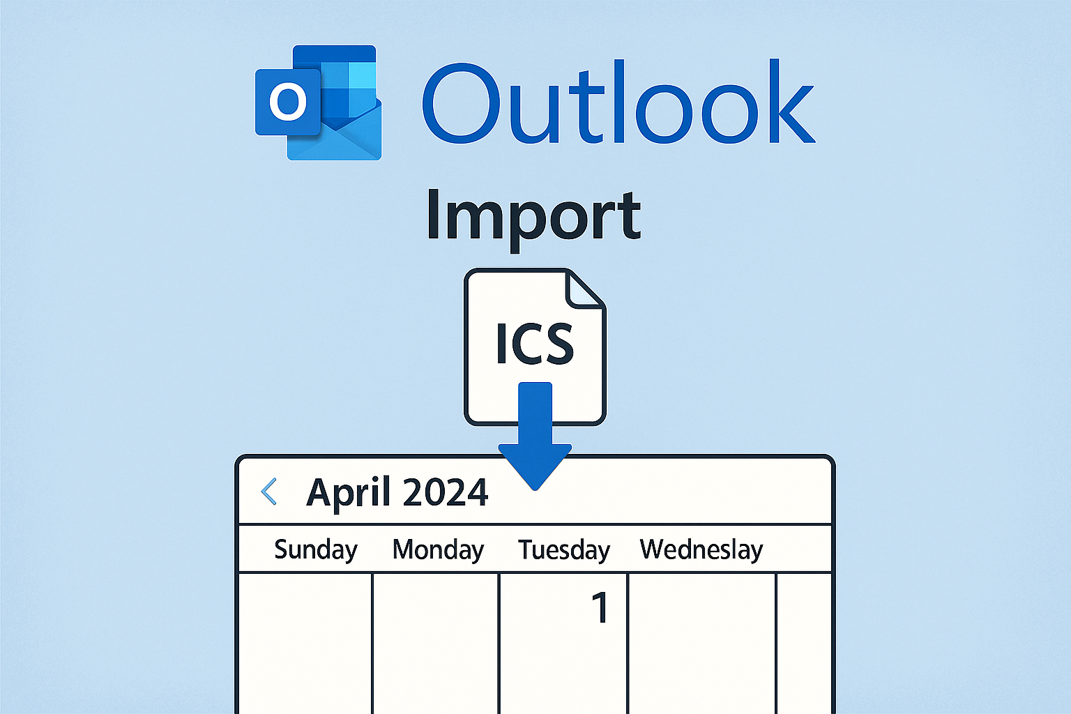 How to Import an .ics file into New Outlook